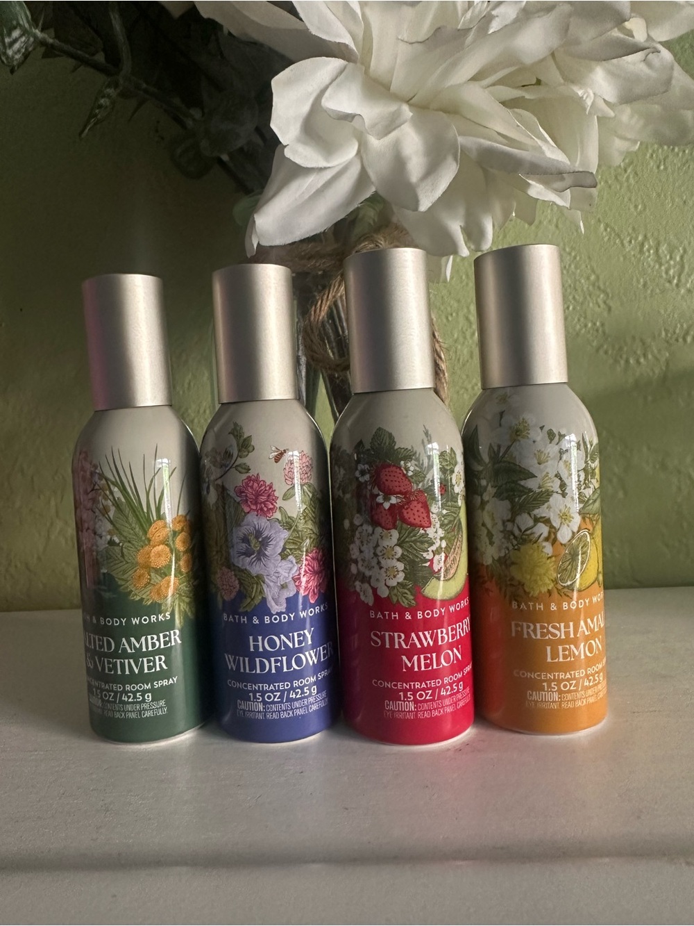NEW BBW SET OF (4) CONCENTRATED ROOM SPRAYS